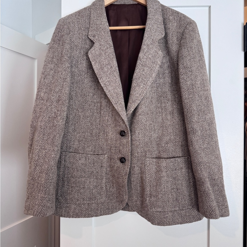 Vintage Harris Tweed Herringbone Blazer